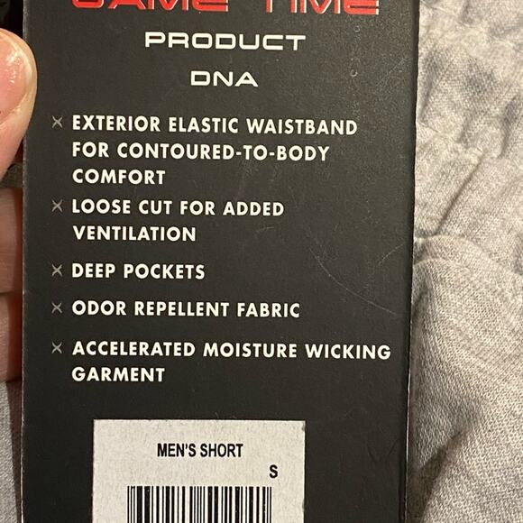 Game Time Mens Small Athletic Shorts in Gray with Black trim Flex Fit. NWT - Picture 4 of 5